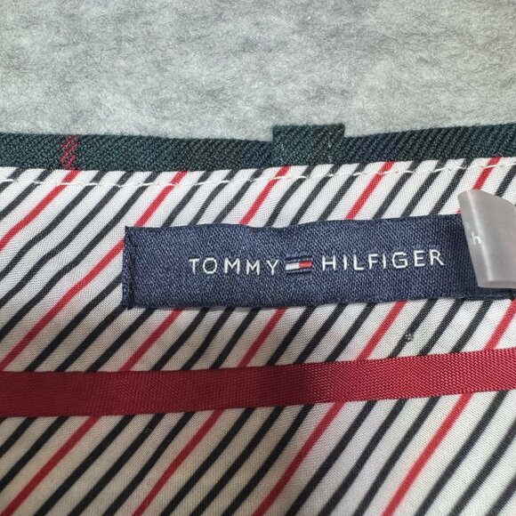 NWT Tommy Hilfiger Sutton Plaid Pants Women's 8 Slim Boot Leg Blue Red Green - Picture 7 of 12